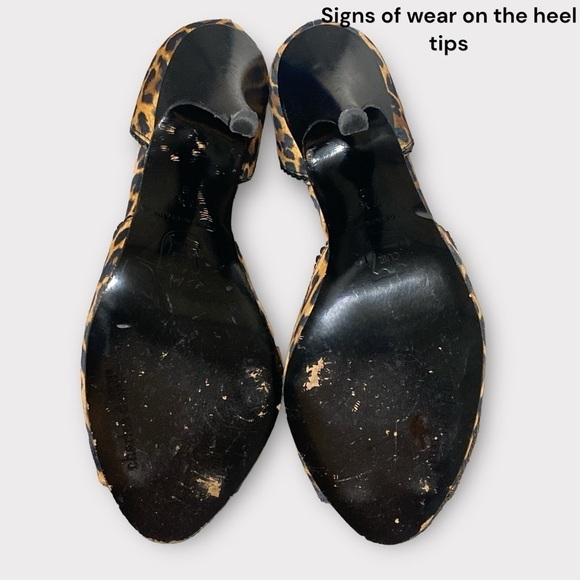 Charles David Leopard Animal Print Peep Toe 4” Heeled Pumps Women’s Size… - Picture 4 of 10